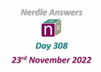 Daily Nerdle 308 Answers - November 23rd, 2022