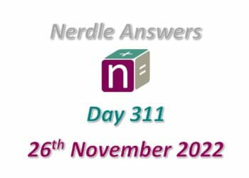 Daily Nerdle 311 Answers - November 26th, 2022