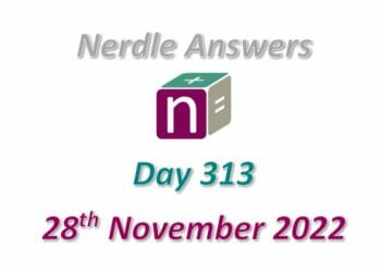 Daily Nerdle 313 Answers - November 28th, 2022