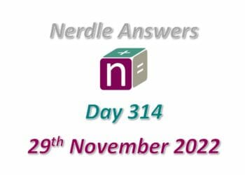 Daily Nerdle 314 Answers - November 29th, 2022