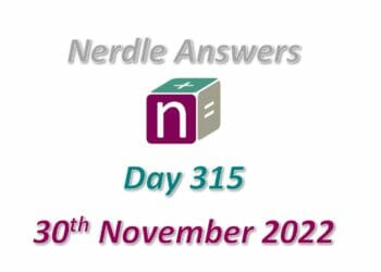 Daily Nerdle 315 Answers - November 30th, 2022