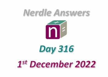 Daily Nerdle 316 Answers - December 1st, 2022