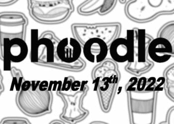Daily Phoodle - 13th November 2022