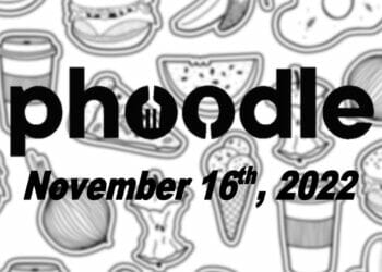 Daily Phoodle - 16th November 2022