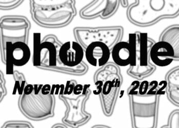 Daily Phoodle - 30th November 2022