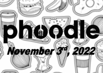 Daily Phoodle - 3rd November 2022
