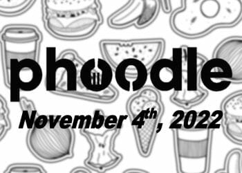 Daily Phoodle - 4th November 2022