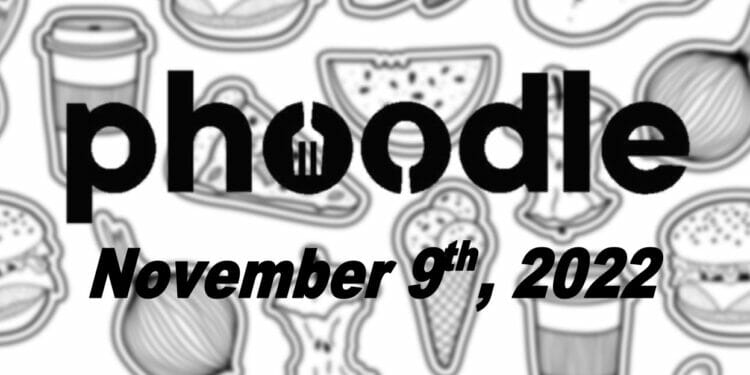 Daily Phoodle - 9th November 2022