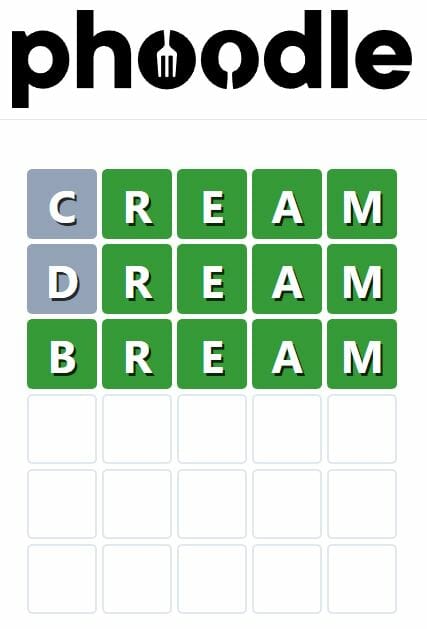 Daily Phoodle Answer 182 - 6th November 2022