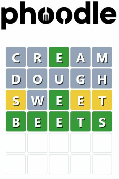 Daily Phoodle Answer 187 - 11th November 2022
