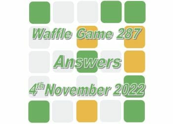 Daily Waffle - November 4th 2022