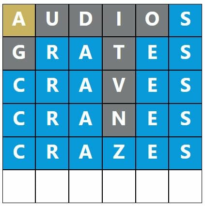 Daily Word Hurdle #581 Morning Answer - 4th November 2022