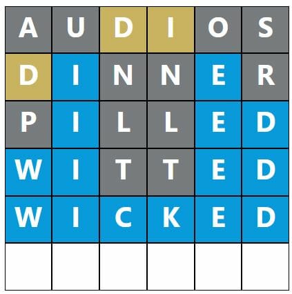 Daily Word Hurdle #584 Afternoon Answer - 5th November 2022