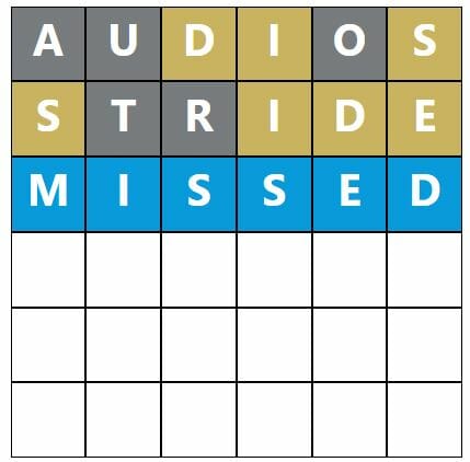 Daily Word Hurdle #586 Afternoon Answer - 6th November 2022
