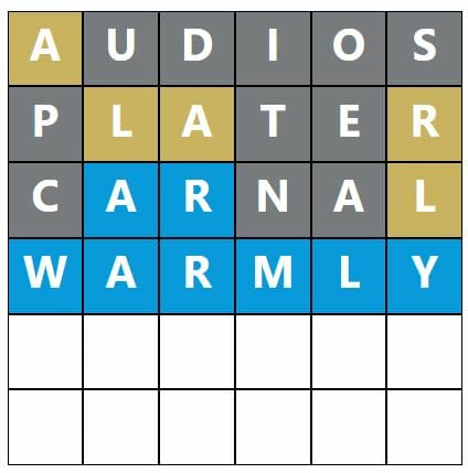 Daily Word Hurdle #588 Afternoon Answer - 7th November 2022