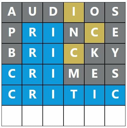 Daily Word Hurdle #608 Afternoon Answer - 17th November 2022