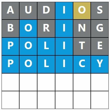 Daily Word Hurdle #611 Morning Answer - 19th November 2022