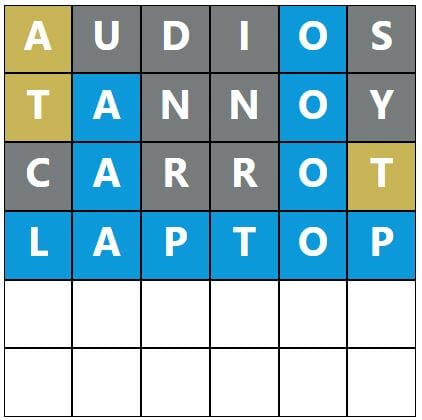 Daily Word Hurdle #613 Morning Answer - 20th November 2022