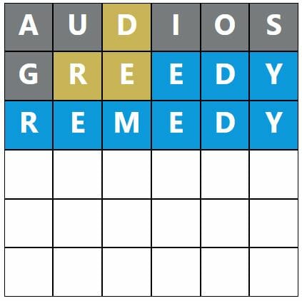 Daily Word Hurdle #614 Afternoon Answer - 20th November 2022