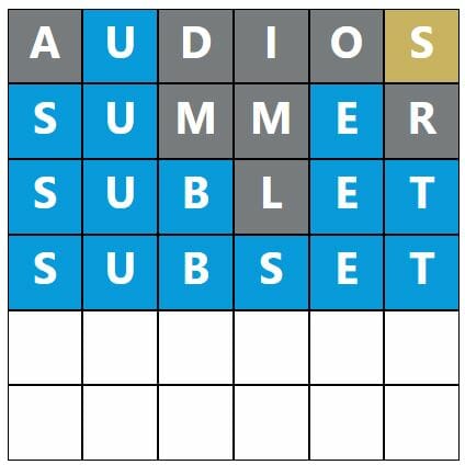 Daily Word Hurdle #627 Morning Answer - 27th November 2022