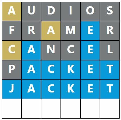Daily Word Hurdle #636 Afternoon Answer - 1st December 2022