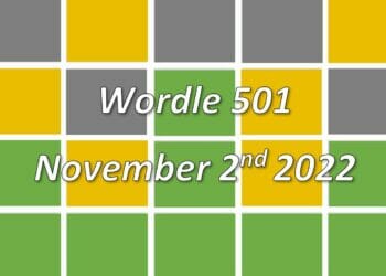 Daily Wordle 501 - 2nd November 2022
