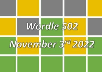 Daily Wordle 502 - 3rd November 2022
