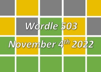 Daily Wordle 503 - 4th November 2022