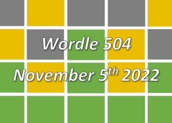 Daily Wordle 504 - 5th November 2022