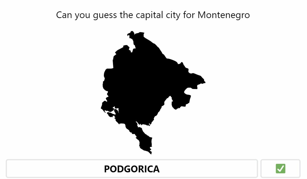 Daily Worldle 285 Bonus Capital Answer - November 2nd 2022