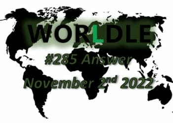Daily Worldle 285 - November 2nd 2022