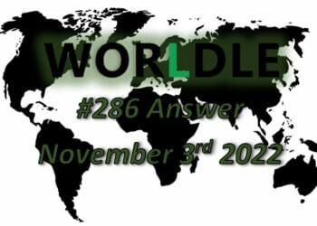 Daily Worldle 286 - November 3rd 2022