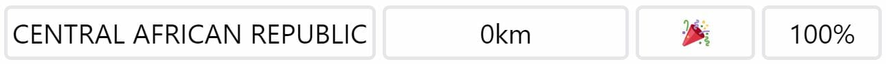 Daily Worldle 288 Country Answer - November 5th 2022