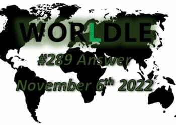 Daily Worldle 289 - November 6th 2022