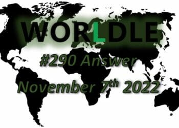 Daily Worldle 290 - November 7th 2022