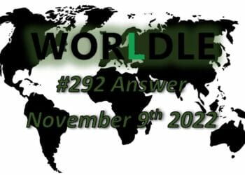 Daily Worldle 292 - November 9th 2022