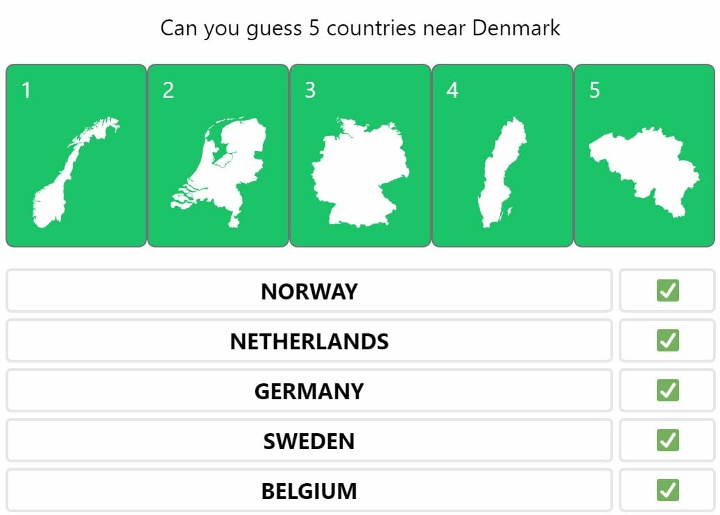 Daily Worldle 294 Bonus Neighbouring Countries Answer - November 11th 2022