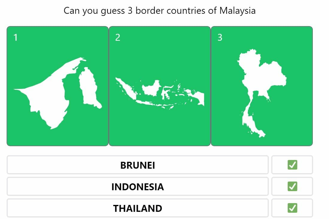Daily Worldle 295 Bonus Neighbouring Countries Answer - November 12th 2022