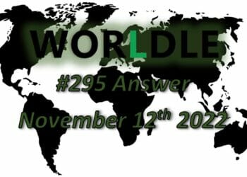 Daily Worldle 295 - November 12th 2022