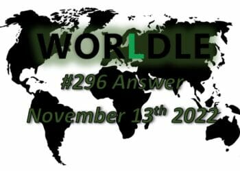 Daily Worldle 296 - November 13th 2022