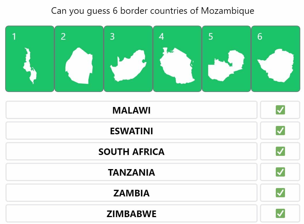 Daily Worldle 297 Bonus Neighbouring Countries Answers - November 14th 2022