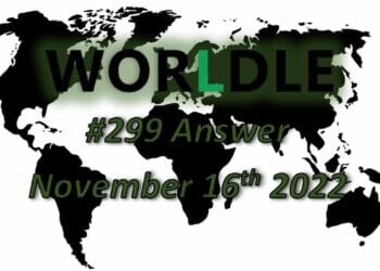 Daily Worldle 299 - November 16th 2022