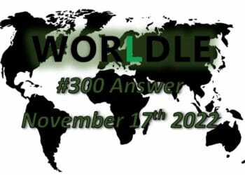 Daily Worldle 300 - November 17th 2022