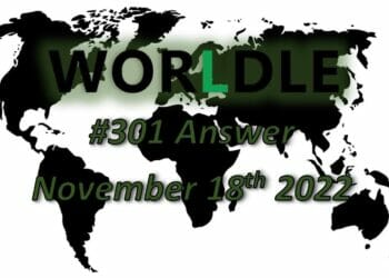 Daily Worldle 301 - November 18th 2022