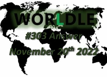 Daily Worldle 303 - November 20th 2022