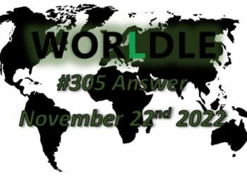 Daily Worldle 305 - November 22nd 2022