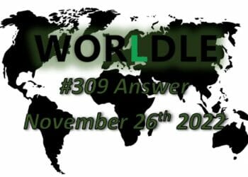 Daily Worldle 309 - November 26th 2022