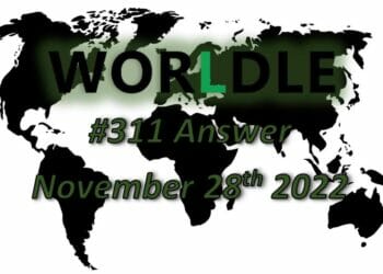 Daily Worldle 311 - November 28th 2022