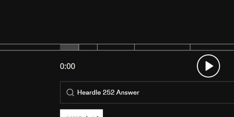Heardle 3 November Answer and Hints Today 252