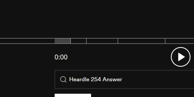 Heardle 5 November Answer and Hints Today 254